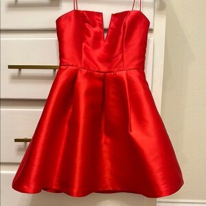 Red cocktail dress